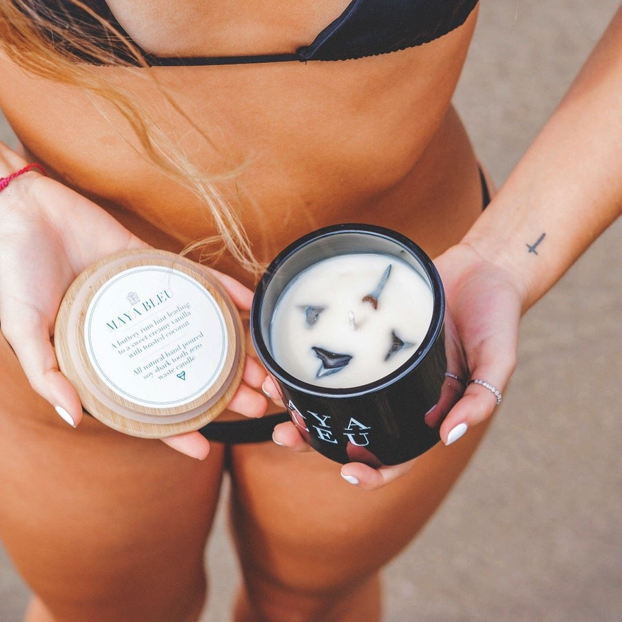 The Original Shark Tooth Candle in Black