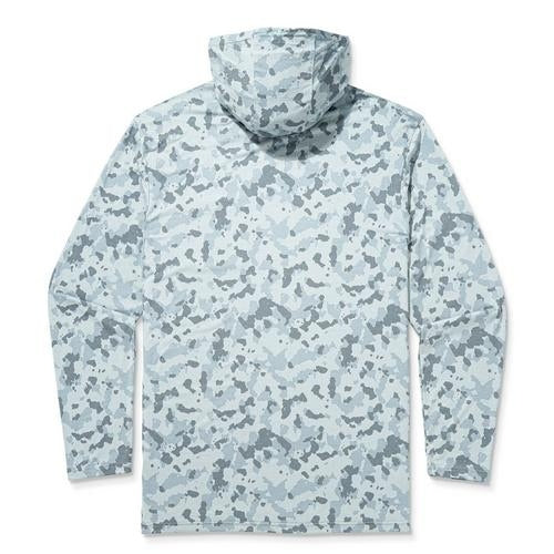 Buxton Hagood Hooded Perfomance Long Sleeve in Granite Foxhole Camo