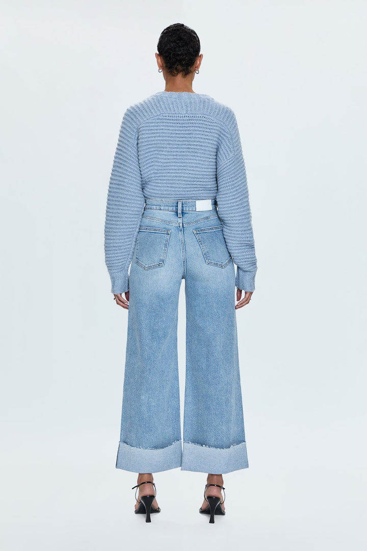 Lana Crop Cuffed High Rise Jean in Snowcat