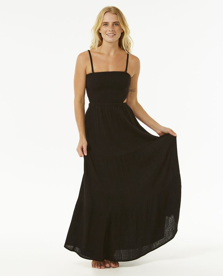 Premium Surf Maxi Dress in Black