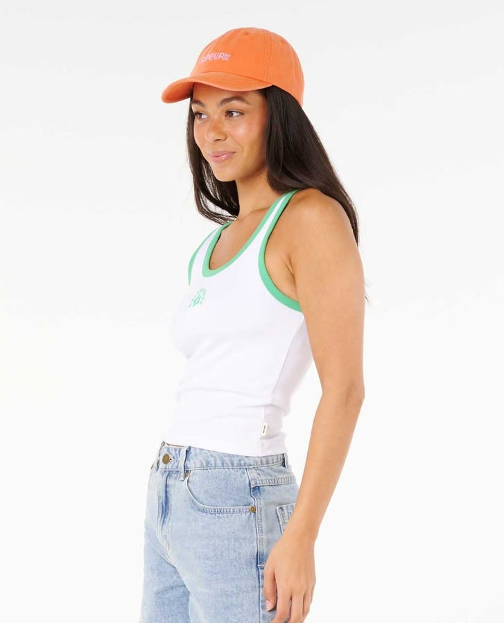 Luxe Surf Ribbed Tank in Irish Green