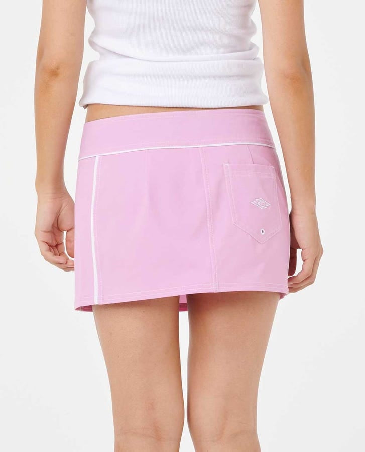 Stephanie Gilmore Spliced Boardshort Skirt in Mauve