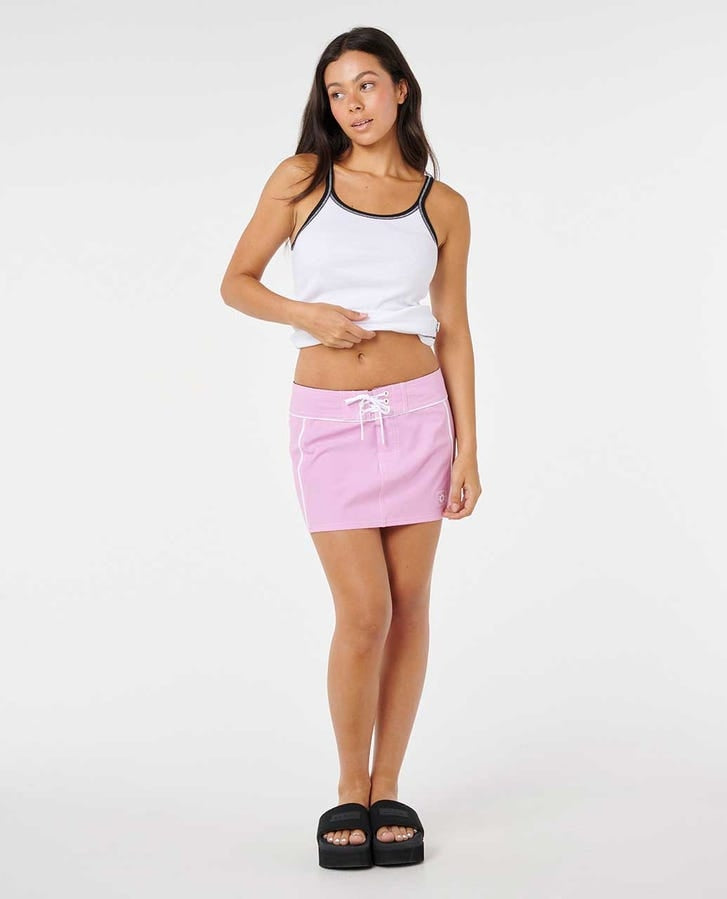 Stephanie Gilmore Spliced Boardshort Skirt in Mauve