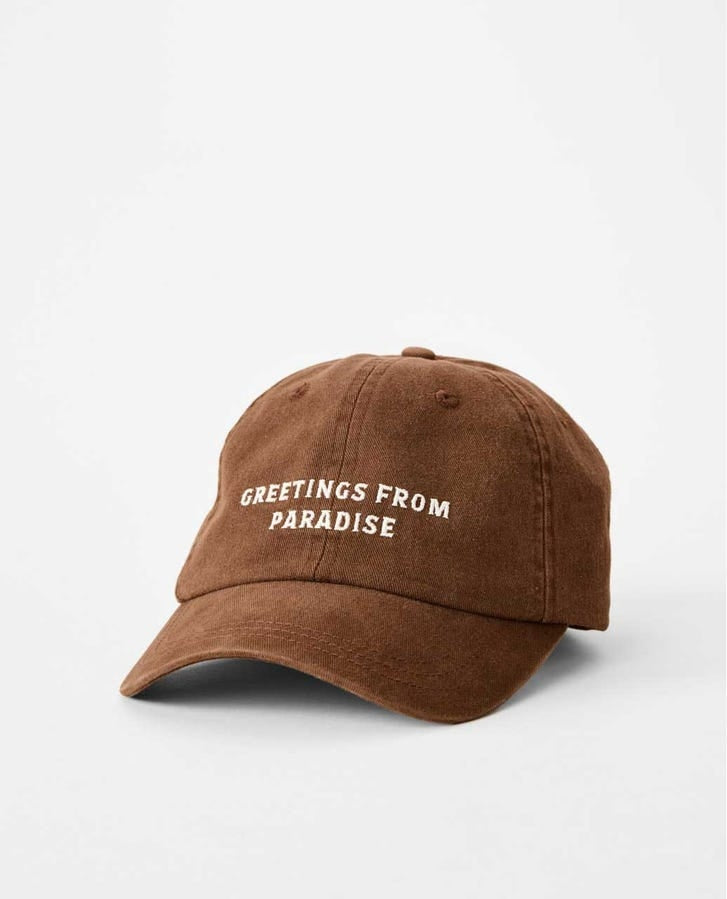 Mixed 6 Pannel Cap in Brown