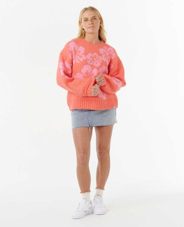 Hibsicus Heat Jacquard Crew