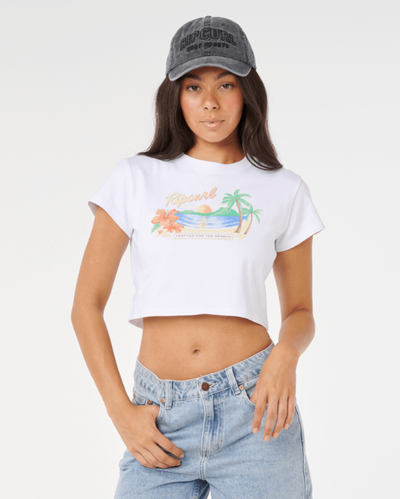 Aloha State Baby Tee WHT