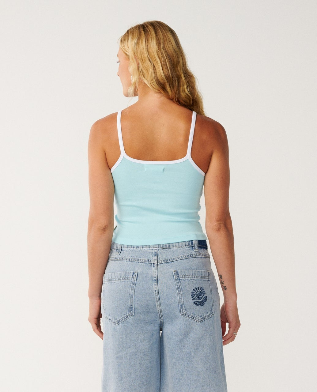 Retro Swell Cami in Light Blue