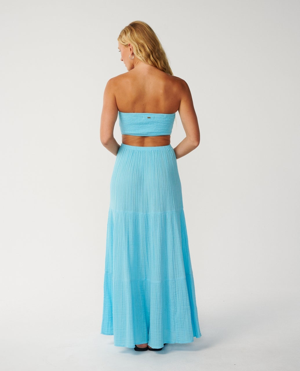 Premium Surf Maxi Dress in Sky Blue