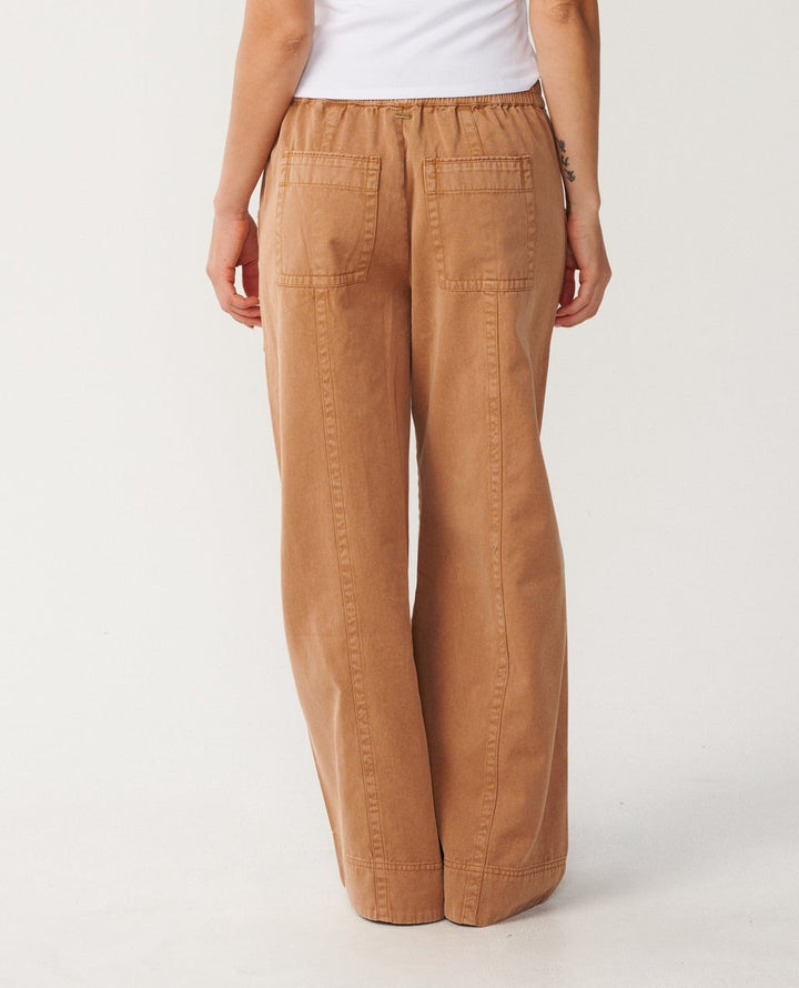 Bossa Nova Twill Wide Leg Pant in Brown