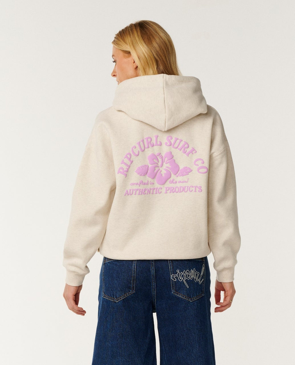 Surf Puff Heritage Hoodie in Oatmeal Marle