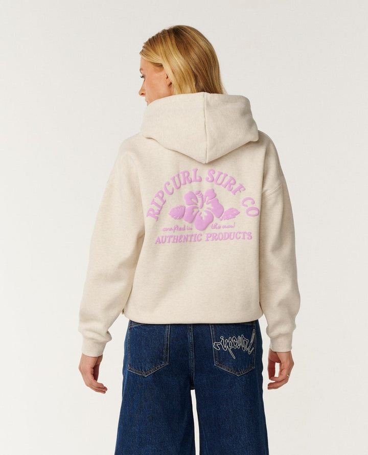 Surf Puff Heritage Hoodie in Oatmeal Marle