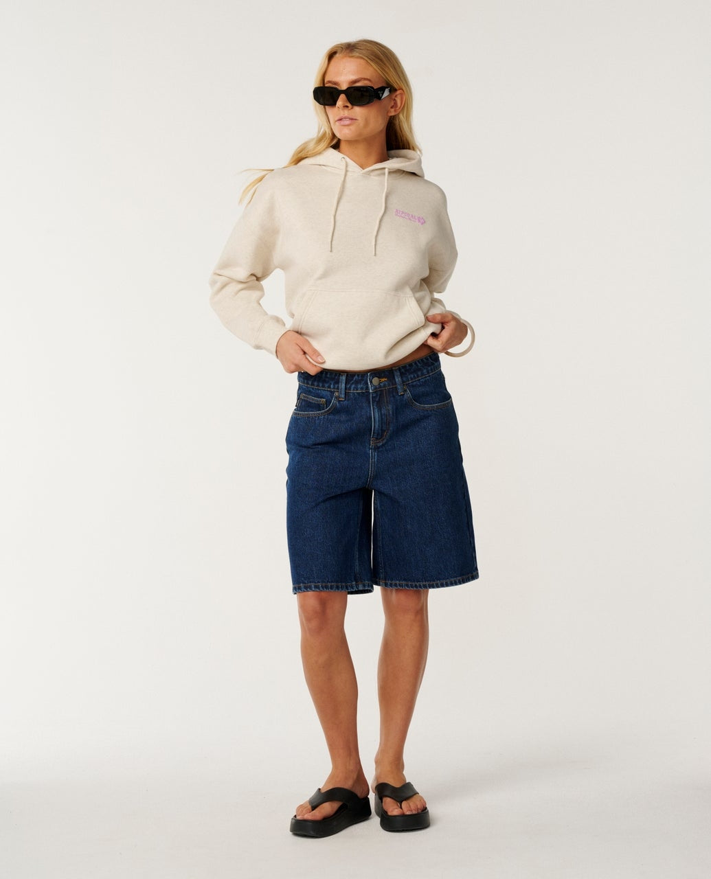 Surf Puff Heritage Hoodie in Oatmeal Marle