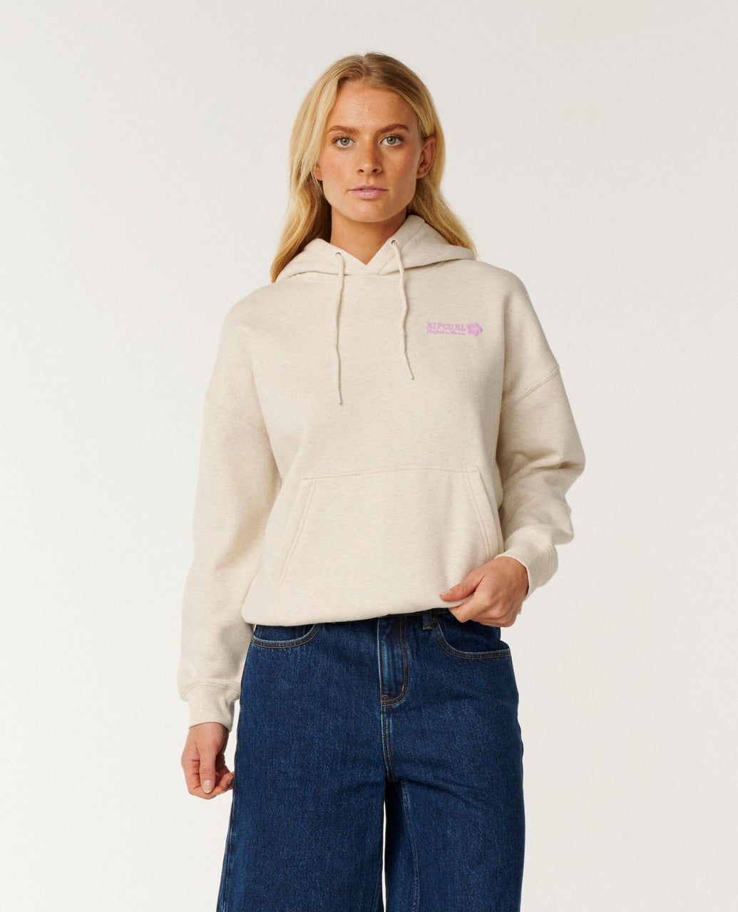 Surf Puff Heritage Hoodie in Oatmeal Marle