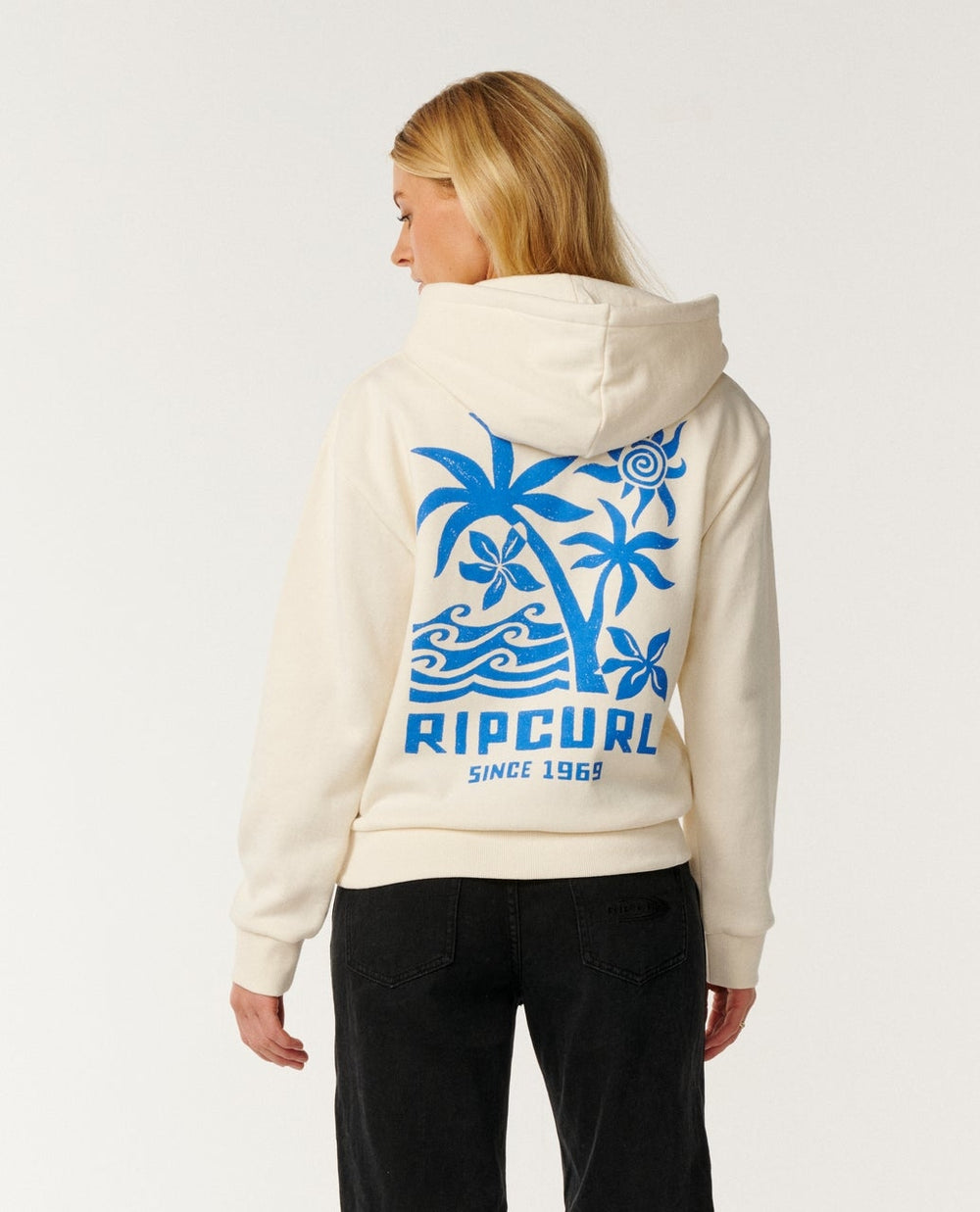 Paraiso Standard Zip Thru Hoodie in Bone