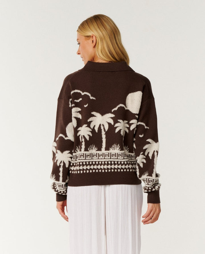 Paraiso Jacquard Sweater in Brown
