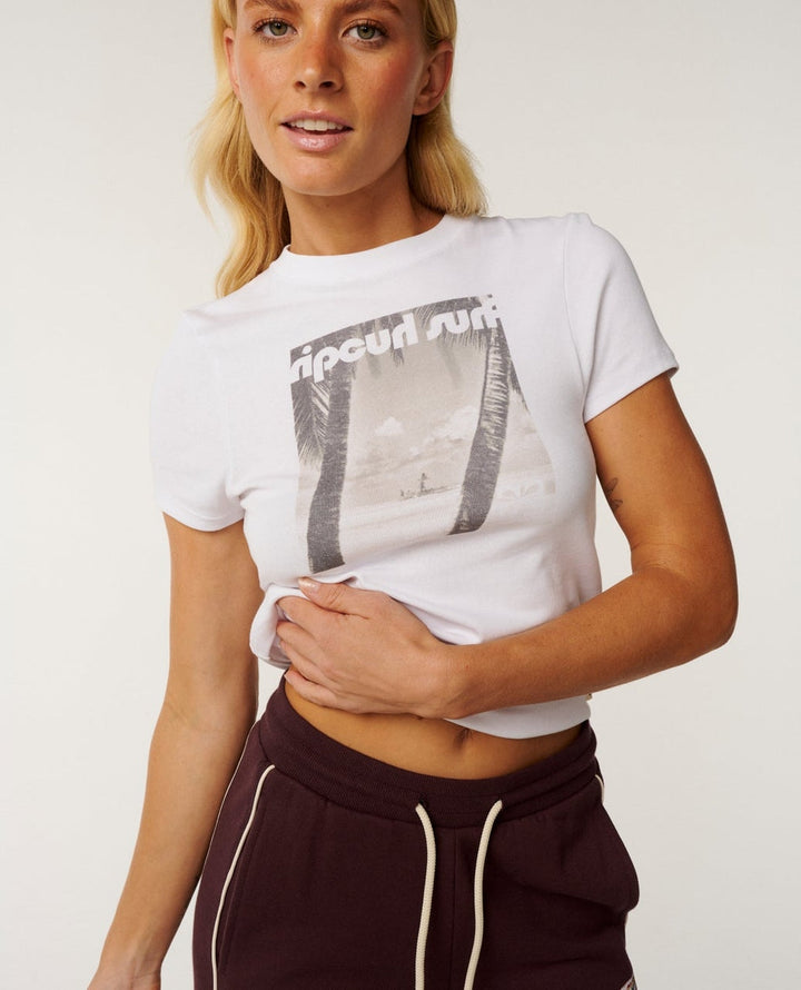 Paraiso Fitted Tee in White