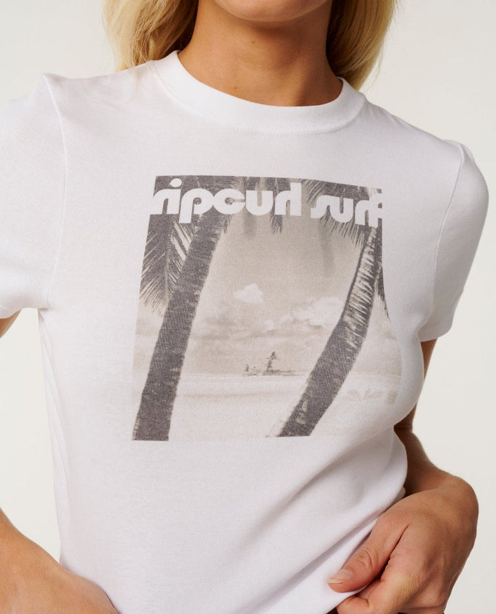 Paraiso Fitted Tee in White