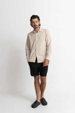 Classic Linen LS Shirt in Sand