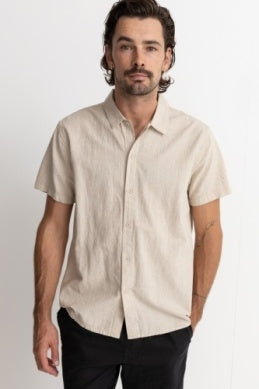 Classic Linen SS Shirt in Sand