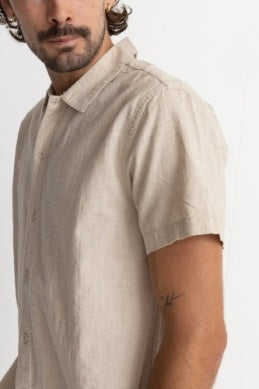 Classic Linen SS Shirt in Sand
