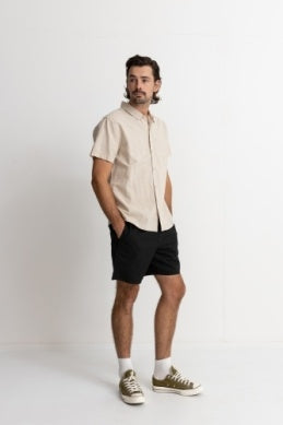 Classic Linen SS Shirt in Sand