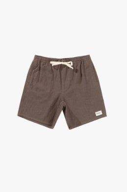 Textured Linen Jam Short in Silt