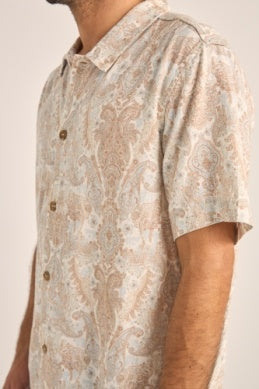 Jean Paisley SS Shirt in Cream