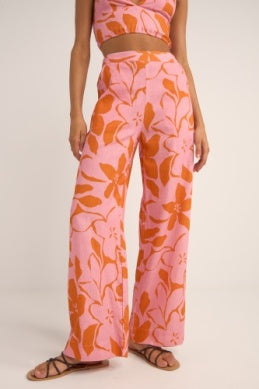 Bora Bora Wide Leg Pant in Pink