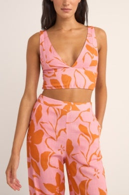 Bora Bora Floral Top in Pink