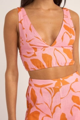 Bora Bora Floral Top in Pink