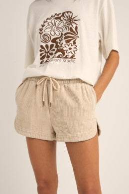 Mazzy Corduroy Short in Sand