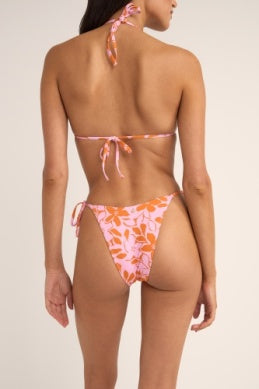 Bora Bora Floral Tie Side Hi Cut Bottom in Pink