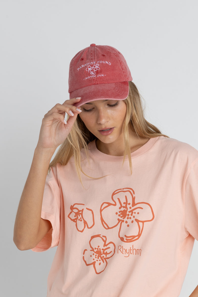 Rhythm Sanctuary Floral Cap in Red