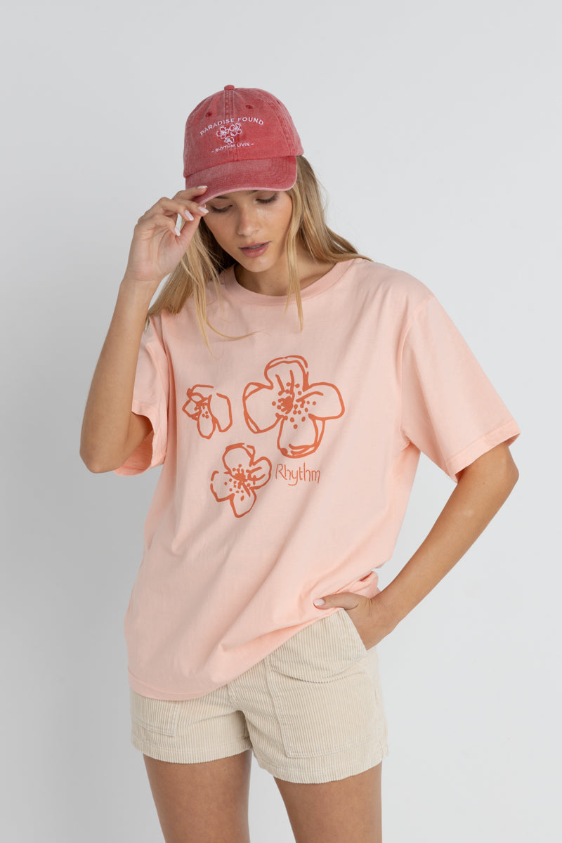 Rhythm Sanctuary Floral Cap in Red