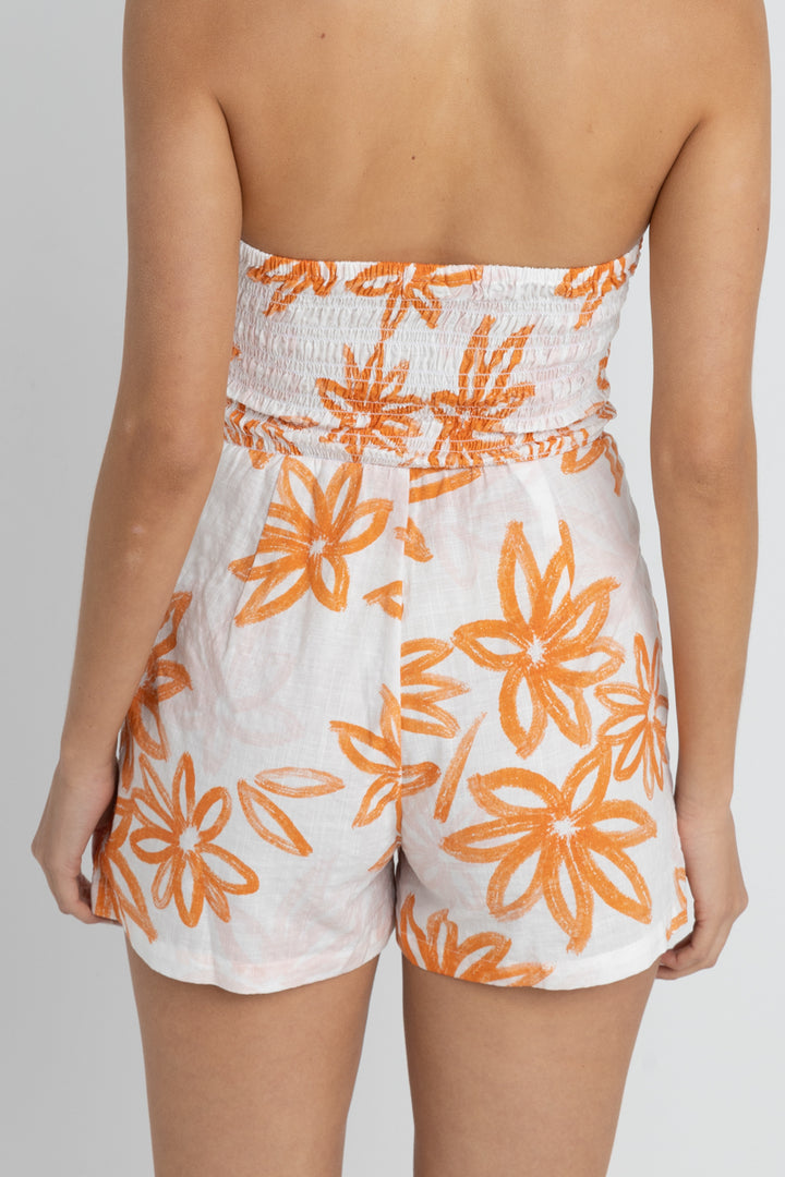 Rhythm Sanctuary Floral Strapless Romper