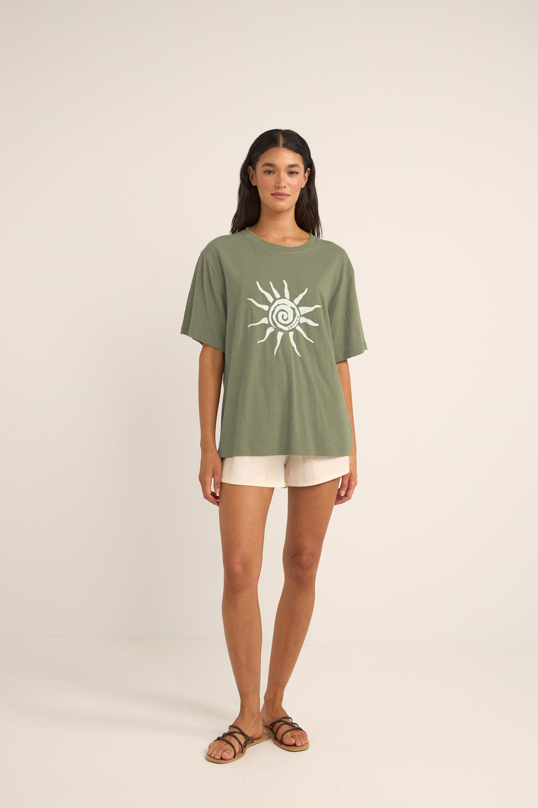 Rhythm Seafarer Oversized Tee in Olive
