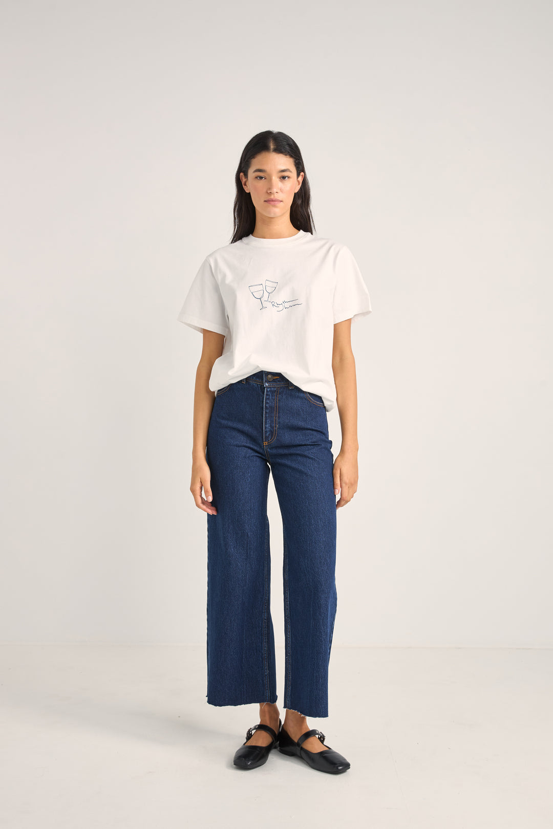Rhythm Vino Boyfriend Tee in White