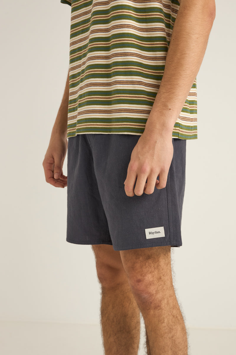 Rhythm Textured Linen Jam in Navy