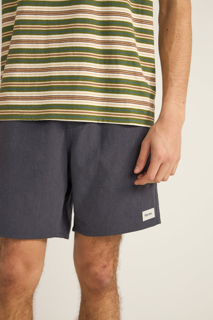 Rhythm Textured Linen Jam in Navy