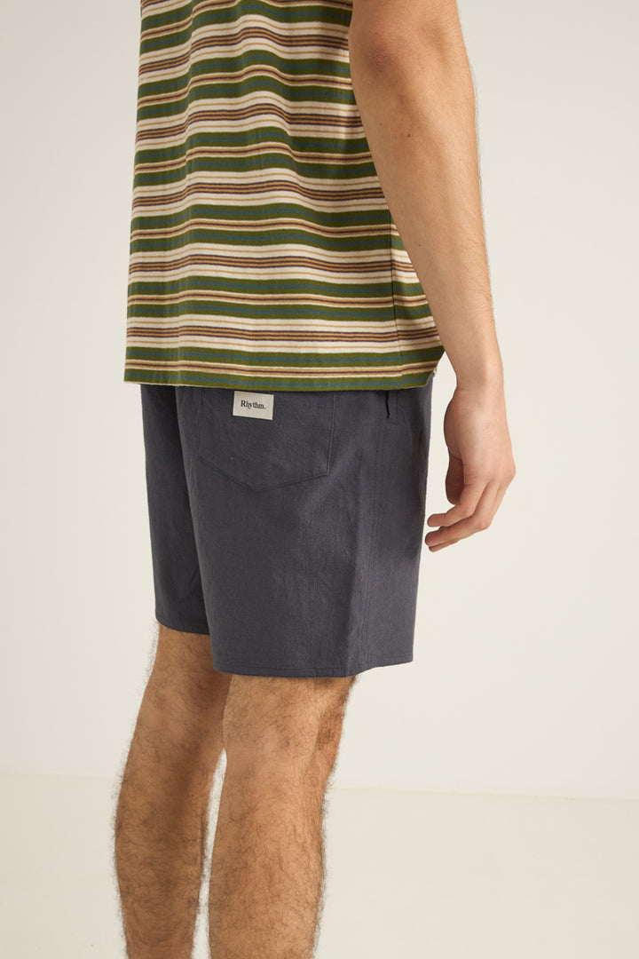 Rhythm Textured Linen Jam in Navy