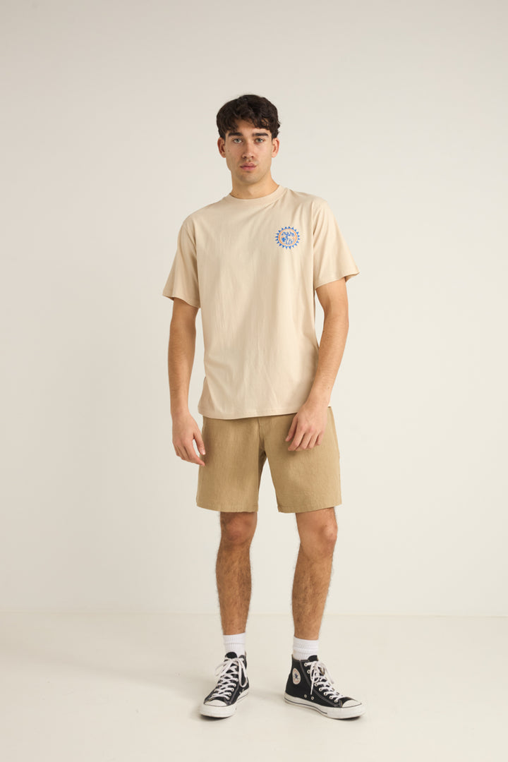 Rhythm Essential Textured Linen Short in Sand