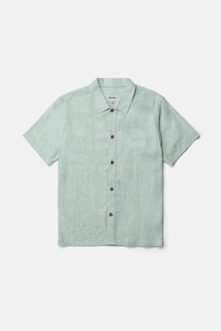 Rhythm Ornate Short Sleeve Shirt in Sage