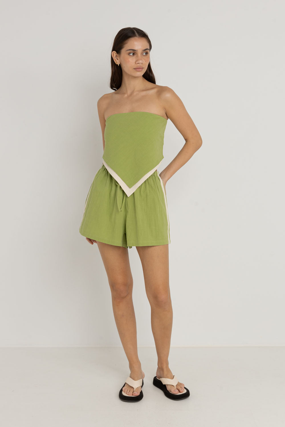 Lara Scarf Top in Green