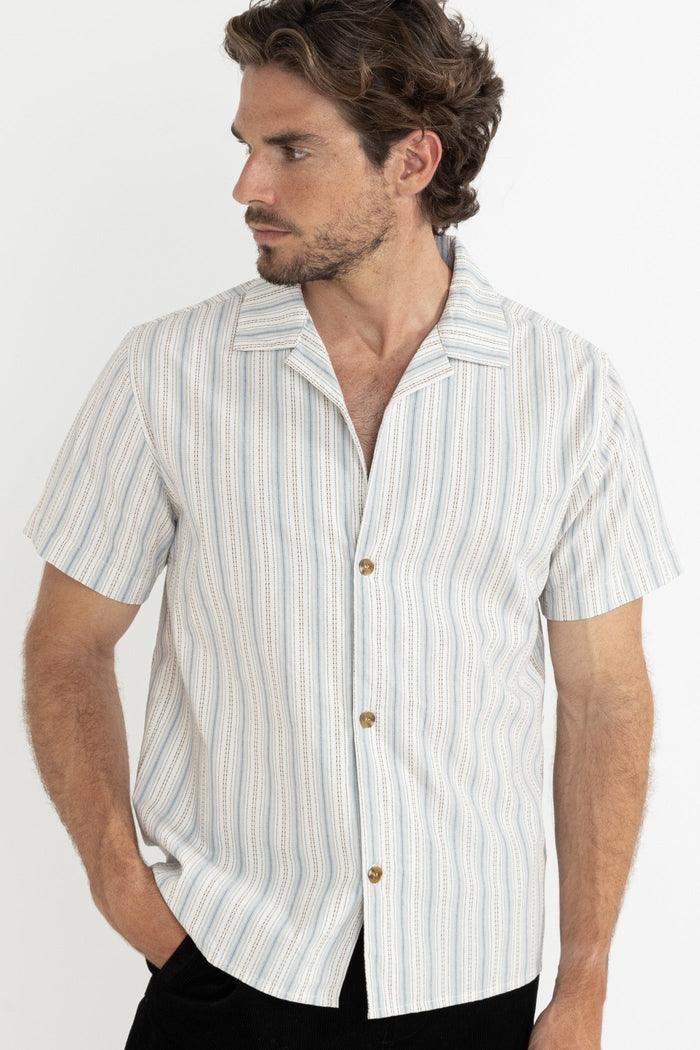 Vacation Stripe SS Shirt in Natural