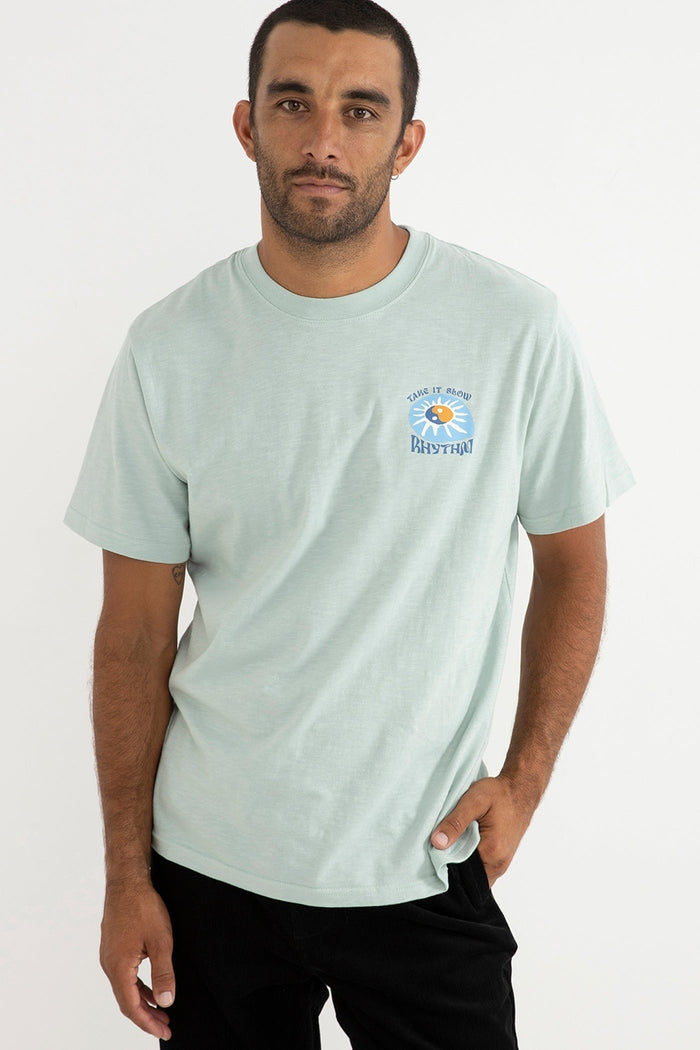 Slow Down Slub SS T-shirt in Mint