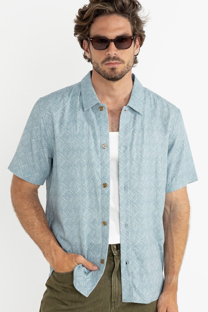 Tile SS Shirt in Blue
