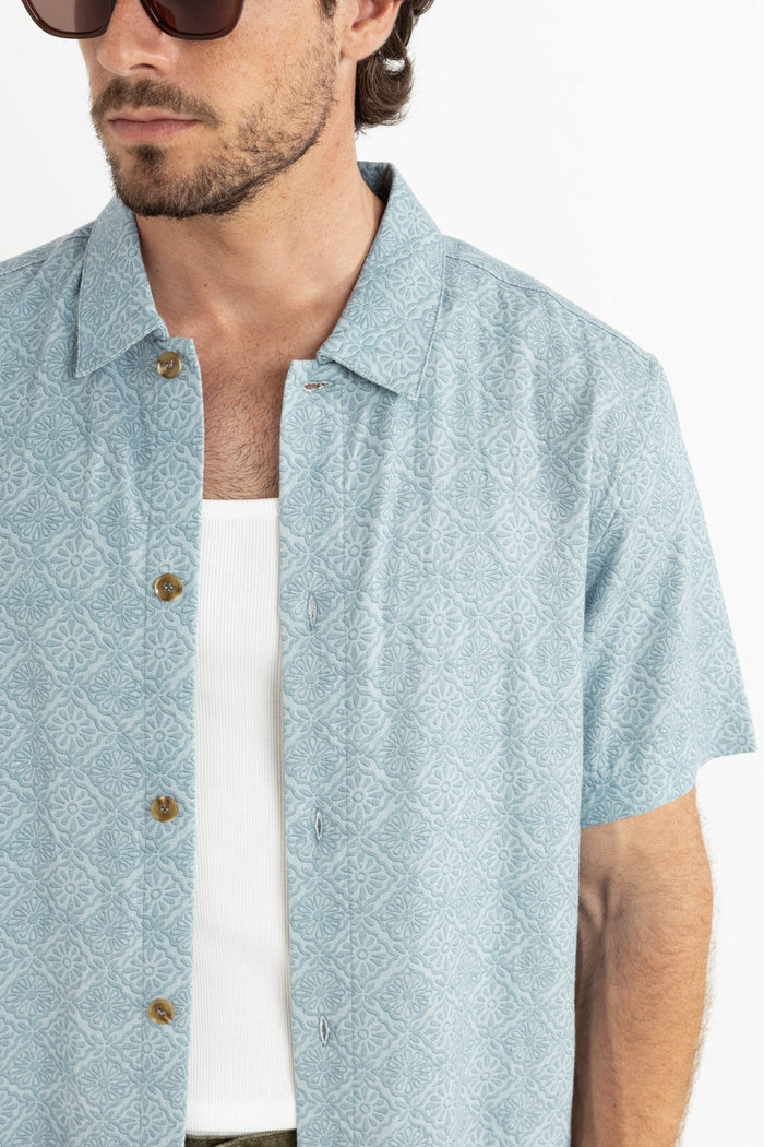 Tile SS Shirt in Blue
