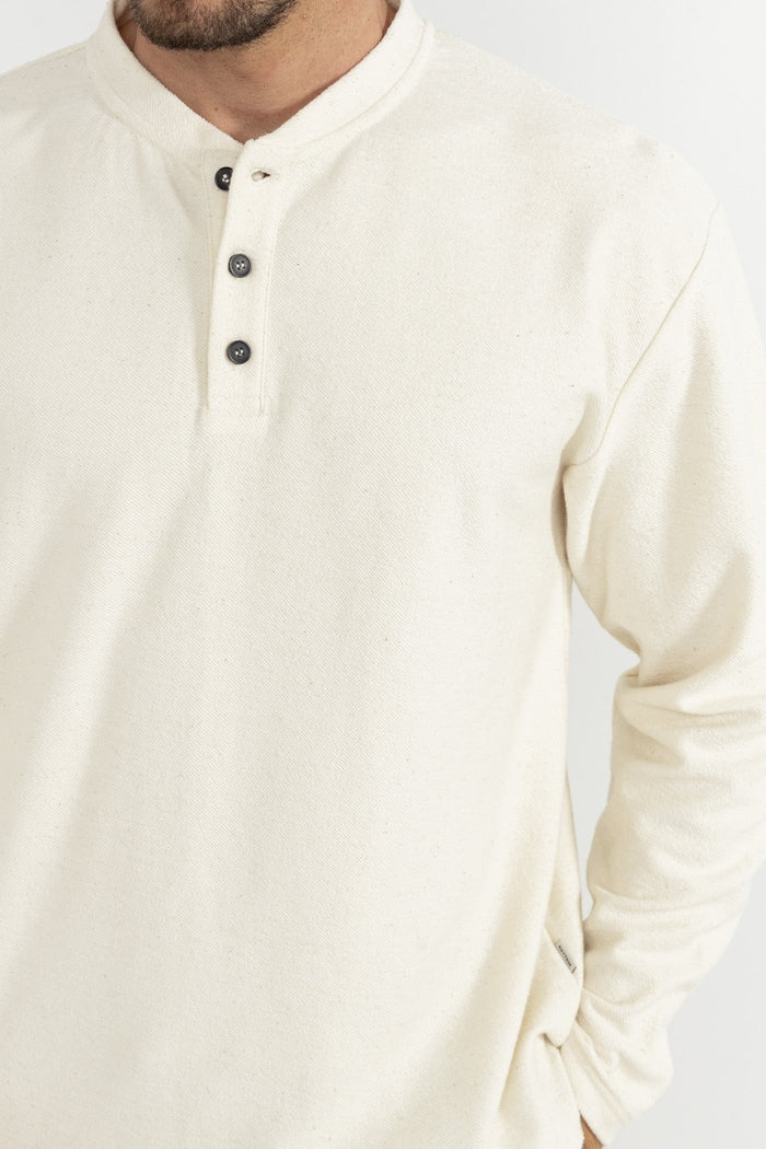 Vintage Terry LS Henley in Natural