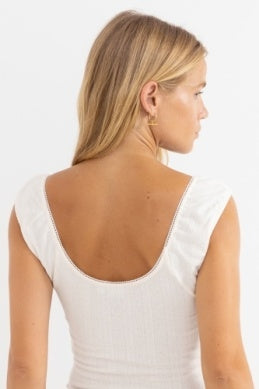 Gracie Sweetheart Top in Cream
