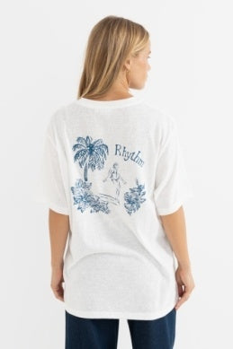 Surf Rider Oversized T-shirt in Vintage White